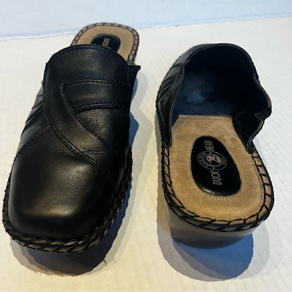 Duck Head Clogs Black 8M Bobbi Leather Upper